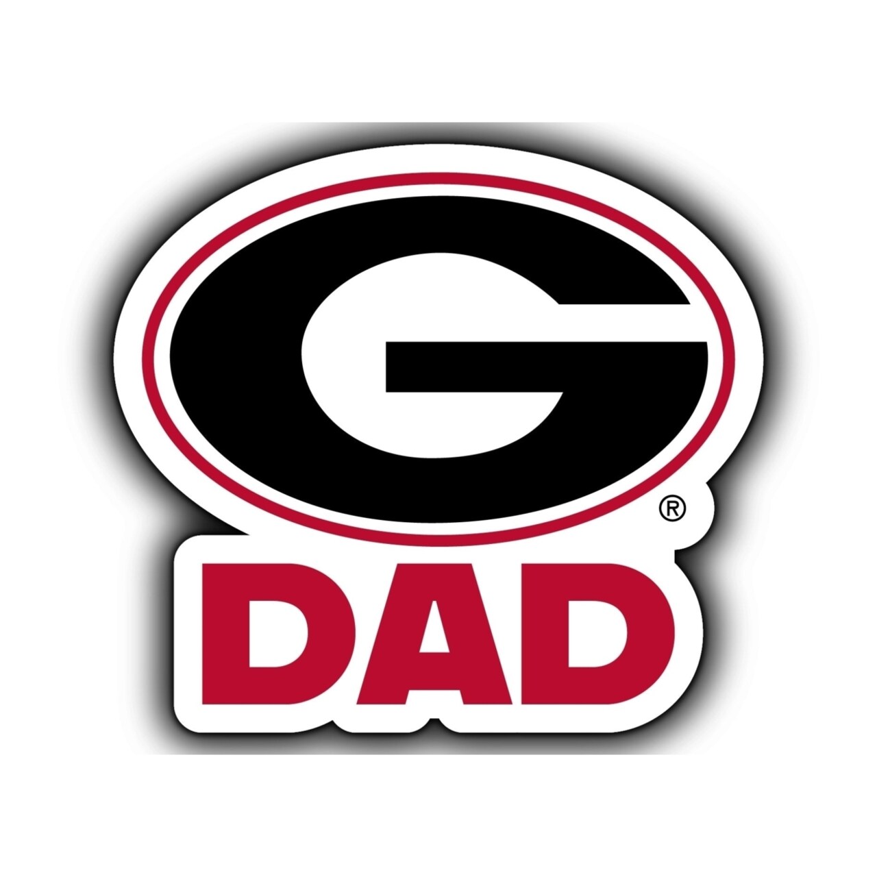 R and R Imports Georgia Bulldogs 4-Inch Proud Dad Die Cut Decal